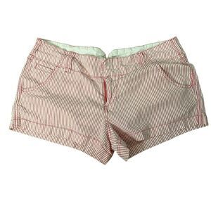 Roxy ~ Pink and White Striped Shorts ~ size 13